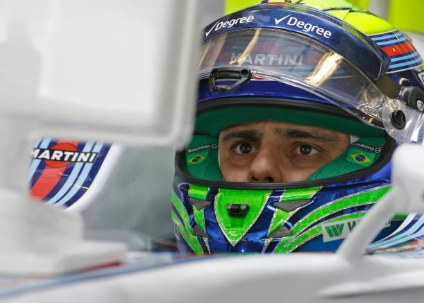 Massa equipado, durante una carrera con Williams Racing