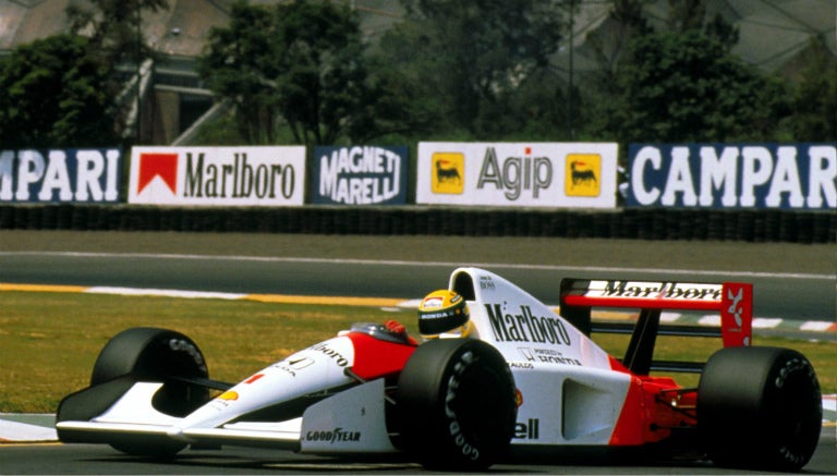 Ayrton Senna, durante el GP de México en 1992