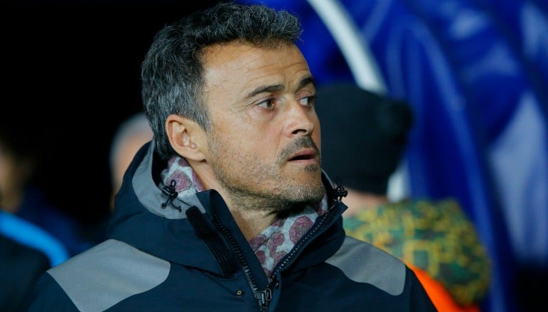 Luis Enrique, en un partido de la Champions