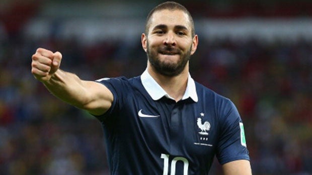 Benzema, en un partido de Francia