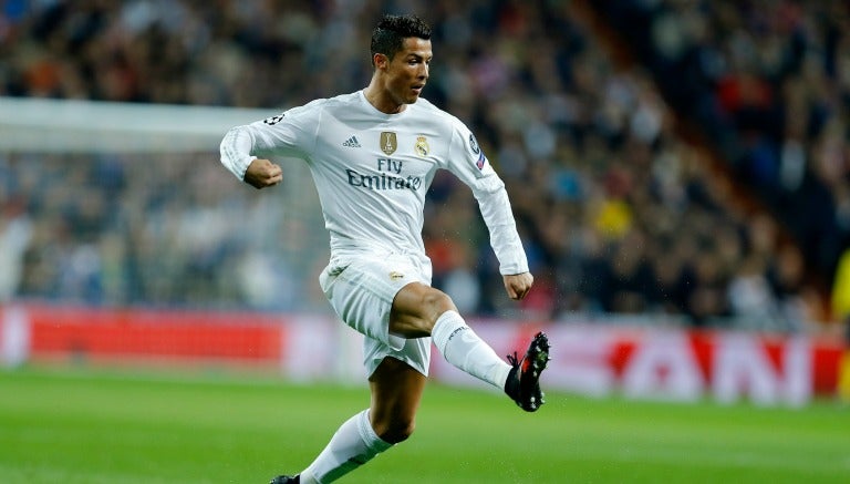 CR7 durante un juego con el Real Madrid