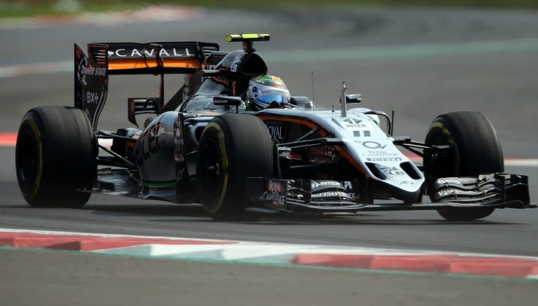 Checo, durante el GP de México