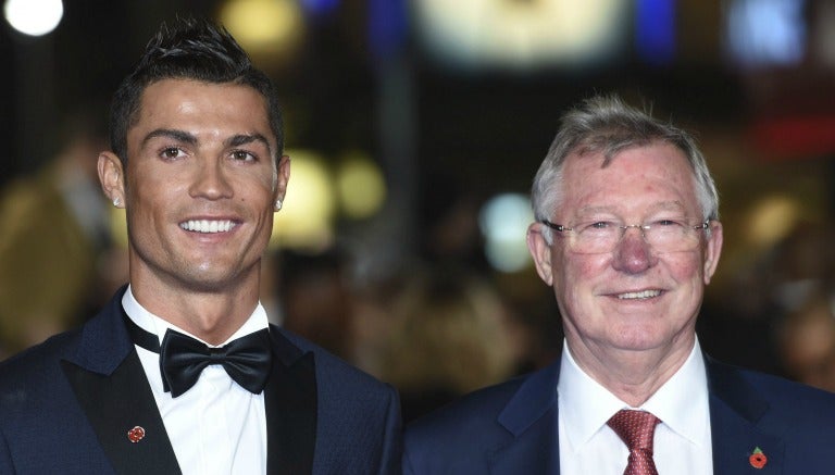 CR7 junto con Sir Alex Ferguson en la presentación del documental del portugués