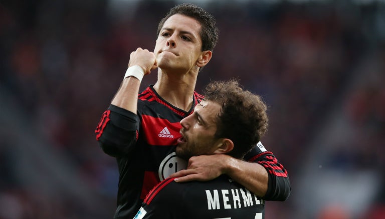 Chicharito, en partido del Leverkusen