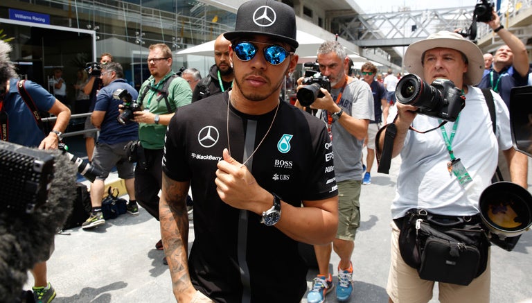 Hamilton ya se encuentra en Brasil para el Gran Premio