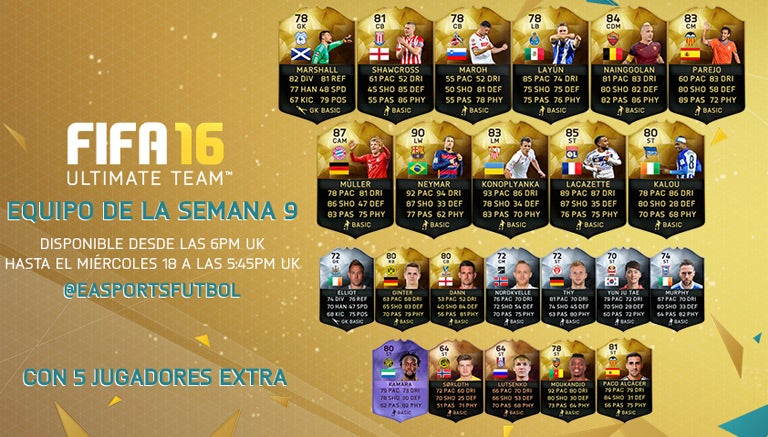 El equipo de la Semana 9 de FIFA