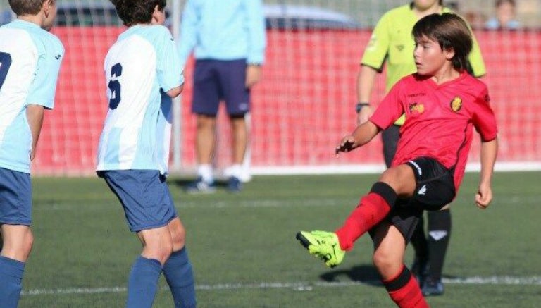 Luka Romero en partido con el Mallorca