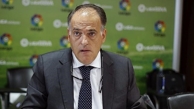 Javier Tebas, en conferencia de prensa