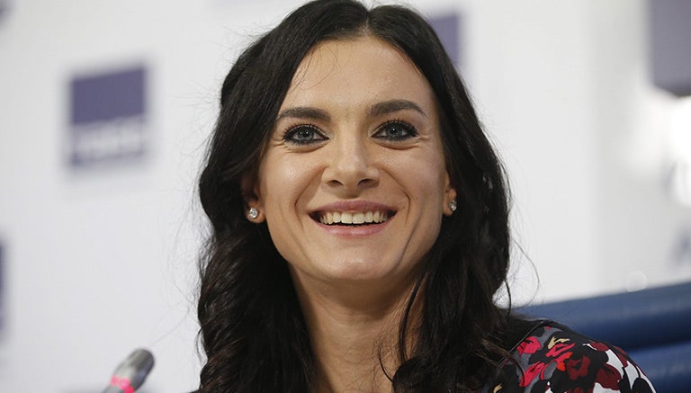 Isinbayeva, en conferencia de prensa