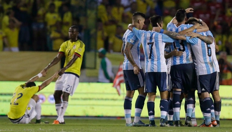 Argentina festeja victoria contra Colombia