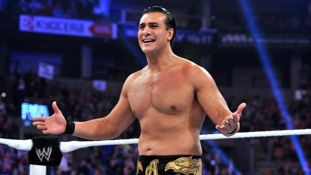 Alberto del Río, durante pelea en la WWE