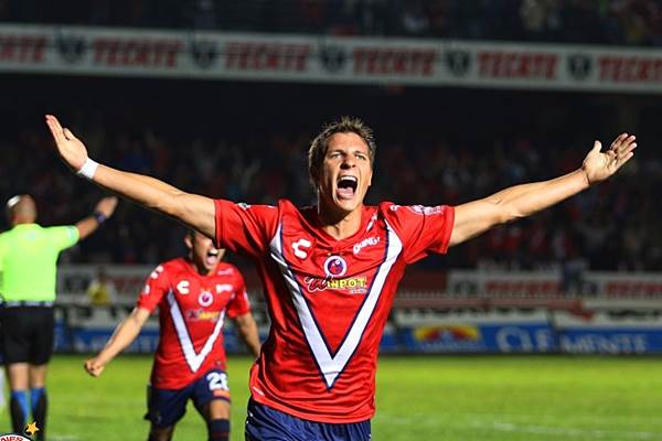 Furch celebra un gol con Veracruz 