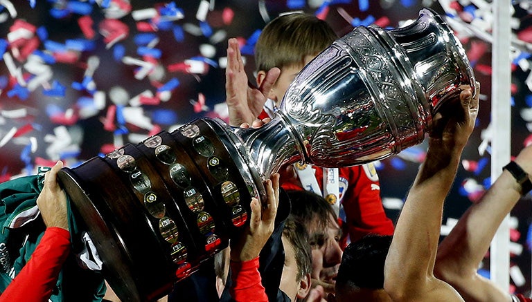 El trofeo de la Copa América