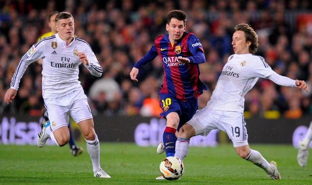 Messi, durante un partido frente al Real Madrid