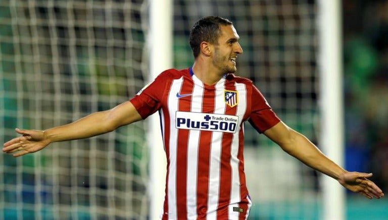 Koke festeja su gol contra el Betis