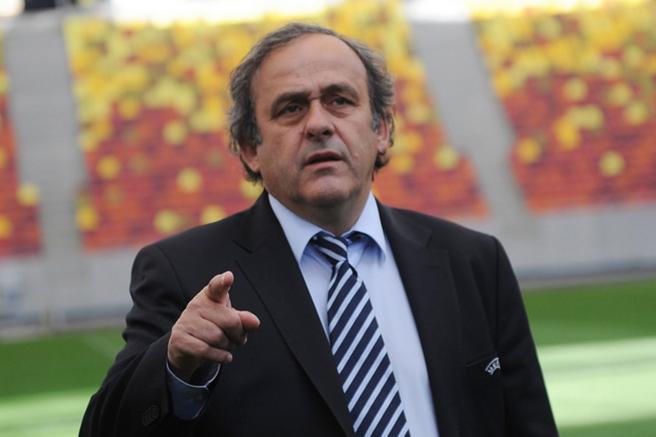 Platini, durante un evento público de la UEFA