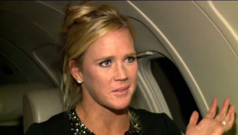 Holly Holm en una entrevista en Las Vegas