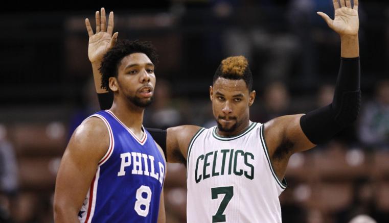 Okafor, durante un partido con los Sixers