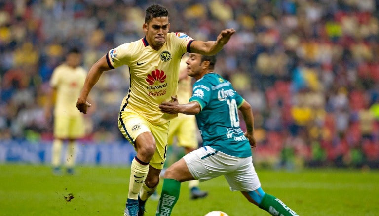 Andrade durante el encuentro frente al León