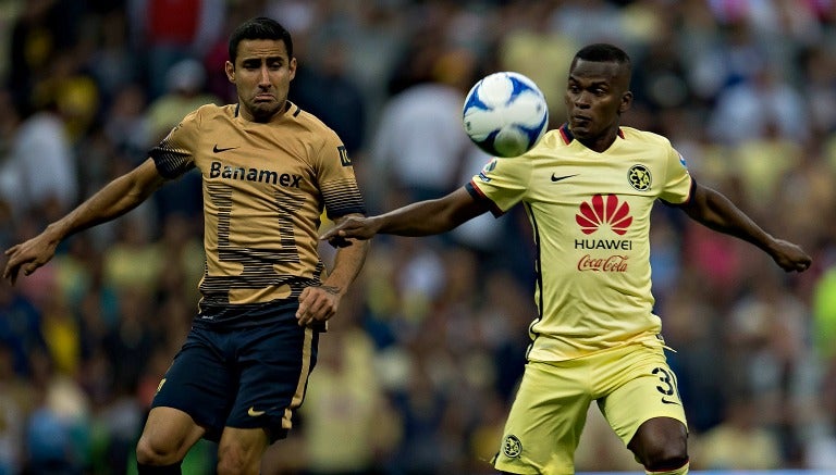 Pelea del balón en el América-Pumas