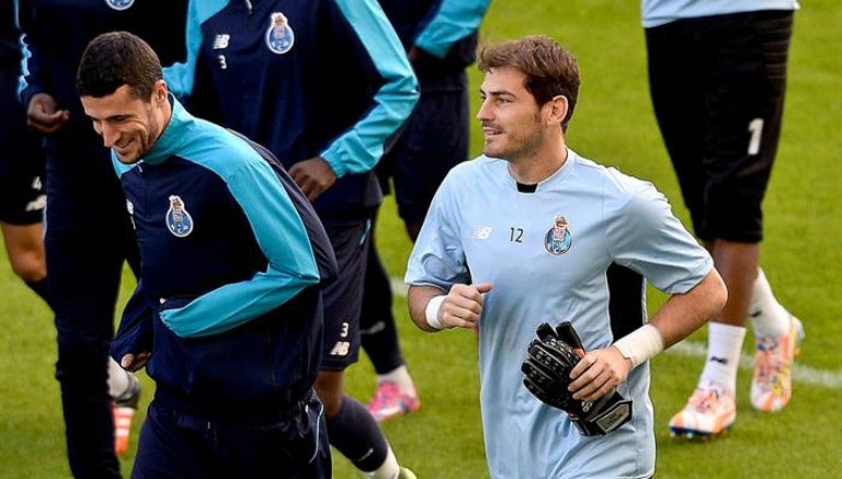 Iker Casillas en entrebamiento del Porto