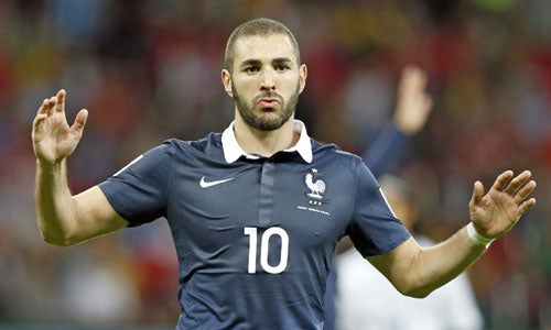 Karim Benzema, en un partido con Francia