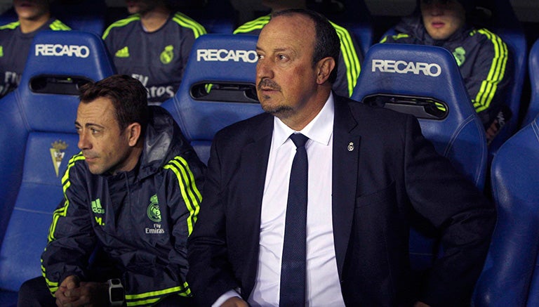 Rafa Benítez en el partido del Real Madrid 