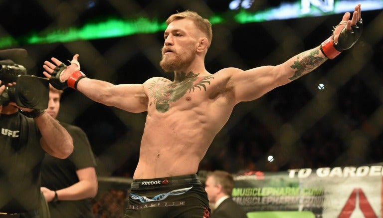 McGregor posa previo a una pelea