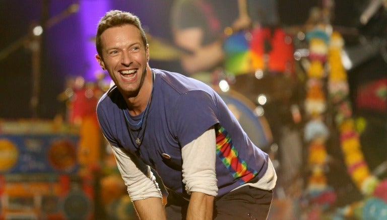 El cantante del Coldplay en una presentación