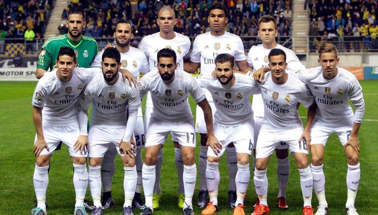 El Real Madrid posa para la foto antes del partido de Copa del Rey