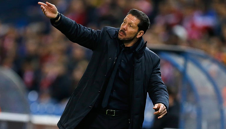 Diego Simeone durante un partido con Atlético de Madrid 