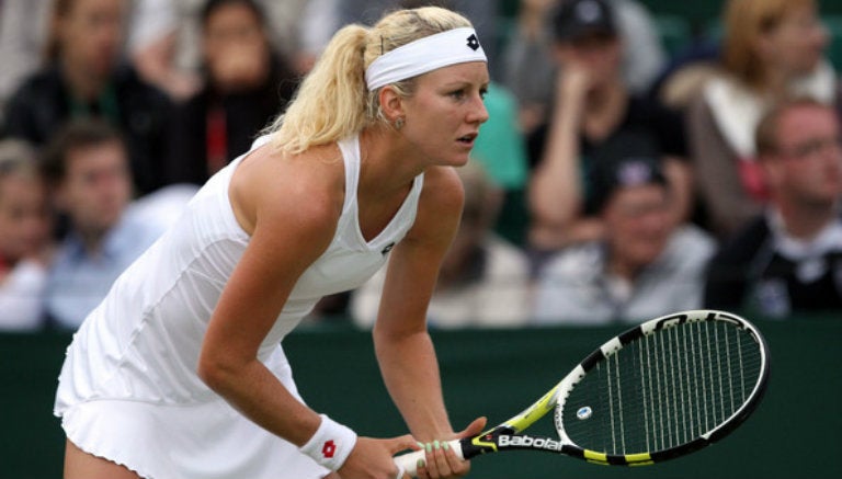 Urszula Radwanska, durante un juego