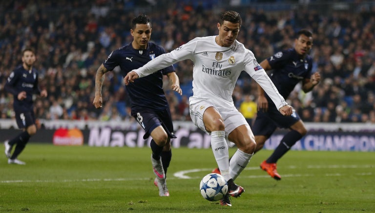 Cristiano en partido contra el Malmö