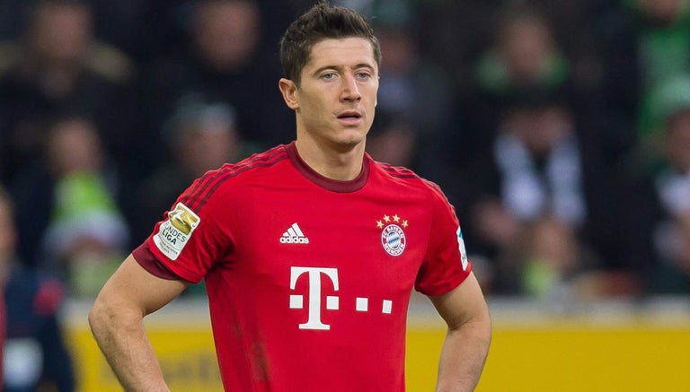 Lewandowski, en partido de Liga del Bayern Munich