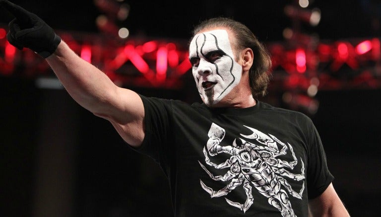 Sting durante un segmento en Raw