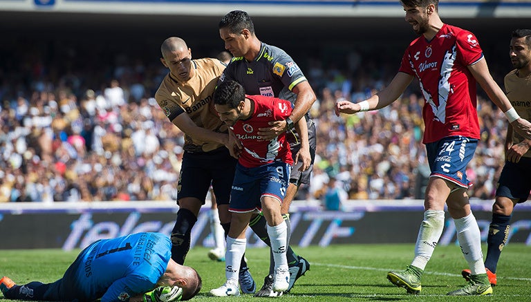 Minutos finales del encuentro entre Pumas y Veracruz