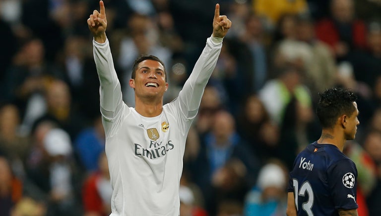 Cristiano Ronaldo celebra un gol en Champions League