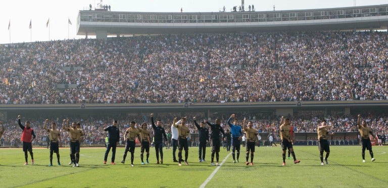 El Estadio Olímpico Universitario, durante un encuentro de Pumas