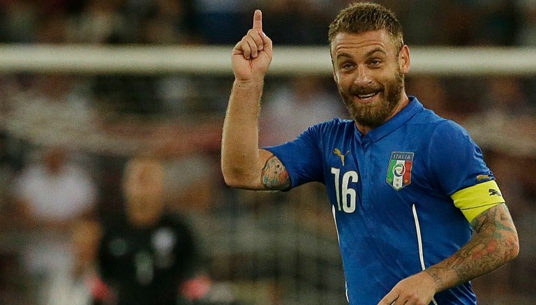 Danielle de Rossi en un partido de Italia