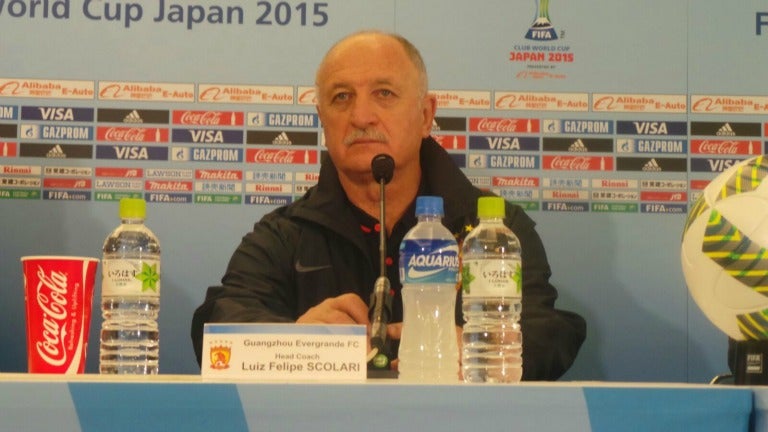 Scolari, durante rueda de prensa