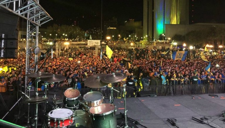 Así luce la Macroplaza durante el partido