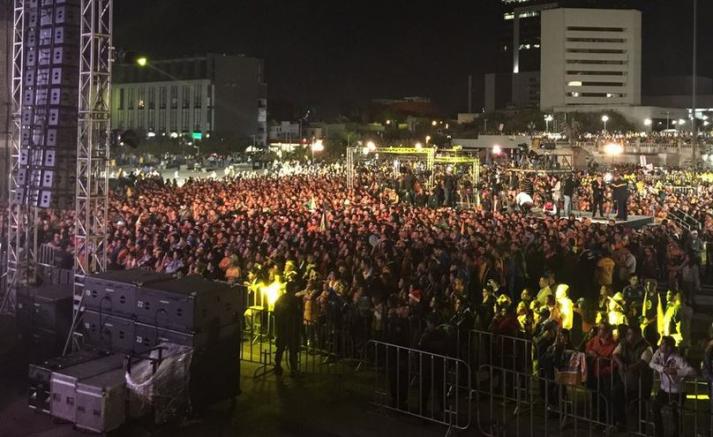 Así luce la Macroplaza durante el encuentro