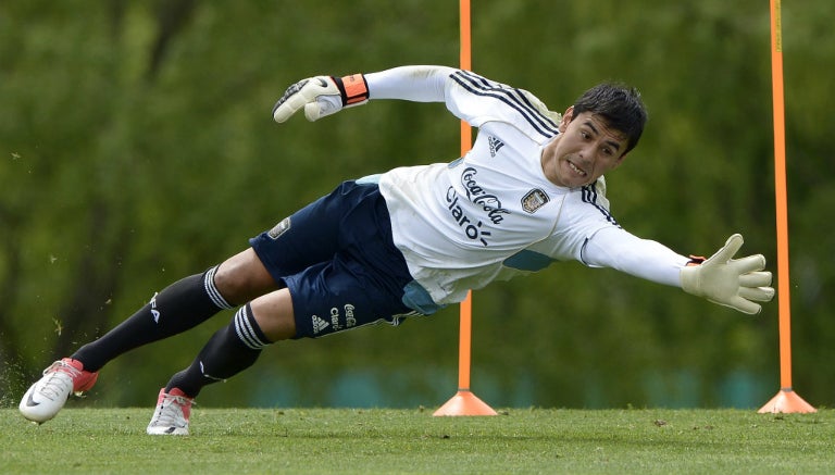 Ustari en entrenamiento de Argentina