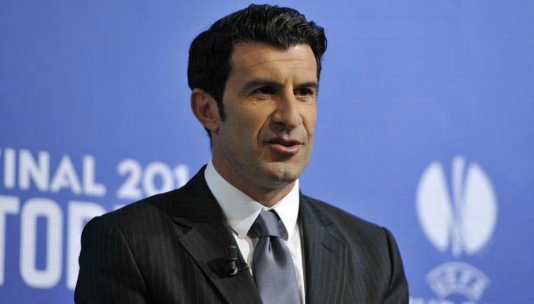 Luis Figo, en un evento de la UEFA