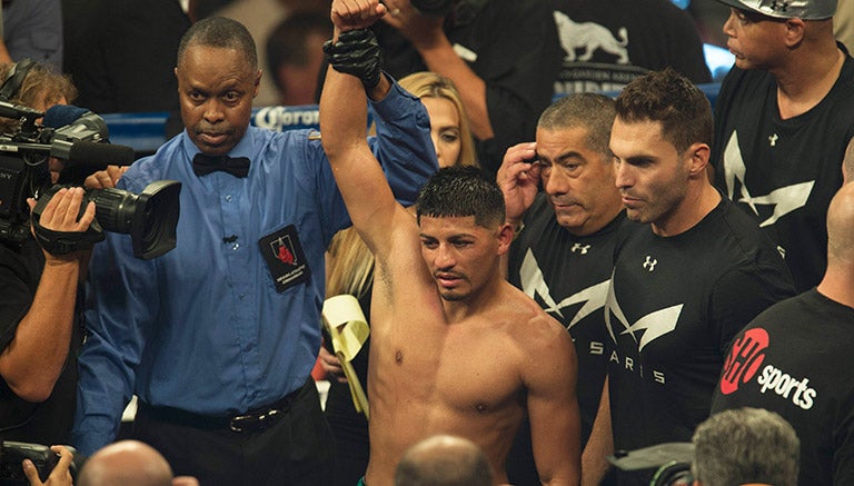 Abner Mares, en la pelea contra Jonathan Oquendo