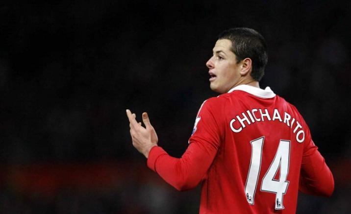 Chicharito con el Manchester United