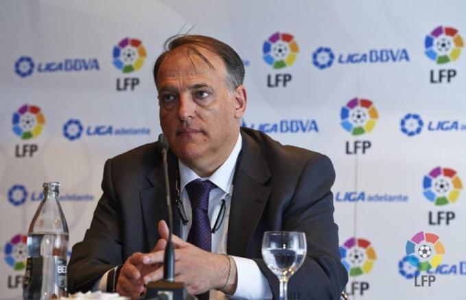 Javier Tebas, en conferencia de prensa