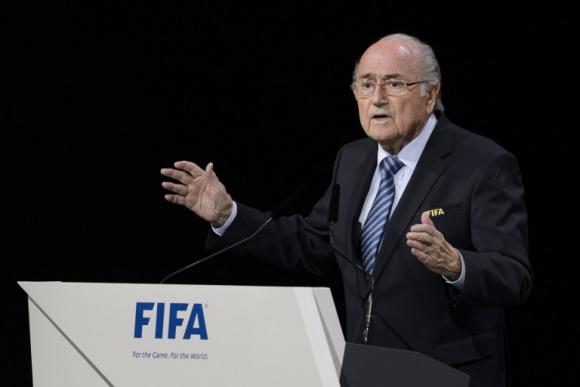 Blatter, durante un discurso