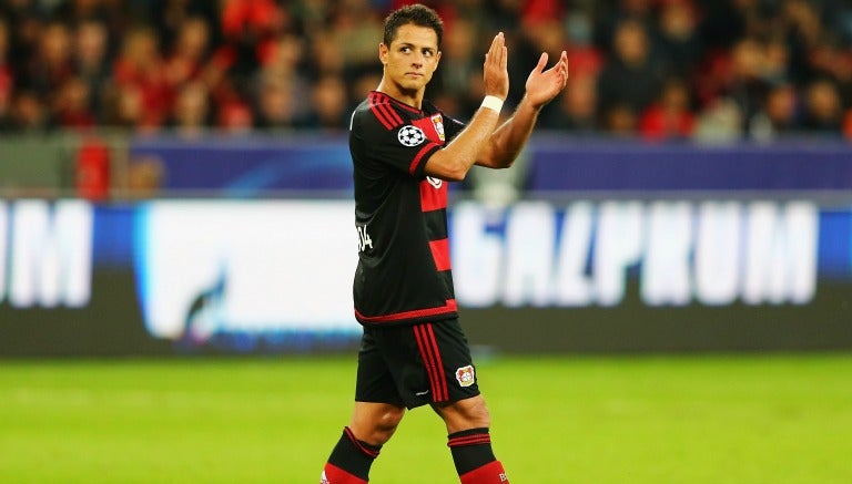 Chicharito, en partido del Leverkusen