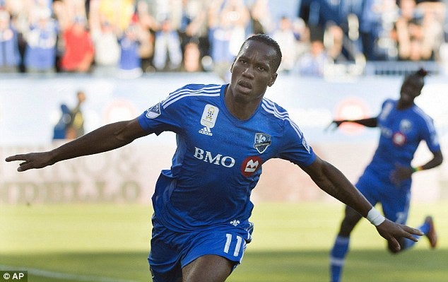 Drogba celebra gol con el Montreal Impact